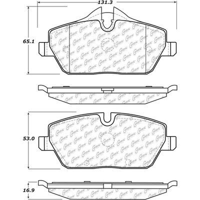 Plaquettes avant en céramique de qualité supérieur  by CENTRIC PARTS - 105.13082 pa1