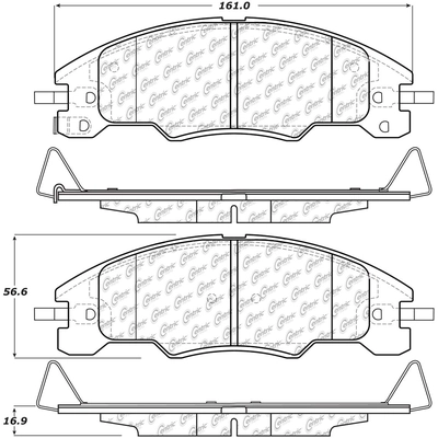 Front Super Premium Ceramic Pads by CENTRIC PARTS - 105.13390 pa1