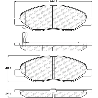 Front Super Premium Ceramic Pads by CENTRIC PARTS - 105.13450 pa6