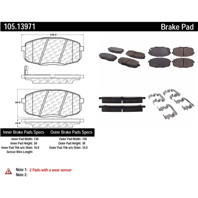 Front Super Premium Ceramic Pads by CENTRIC PARTS - 105.13971 pa6