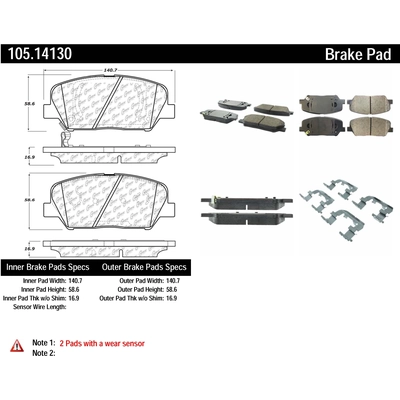 Front Super Premium Ceramic Pads by CENTRIC PARTS - 105.14130 pa4