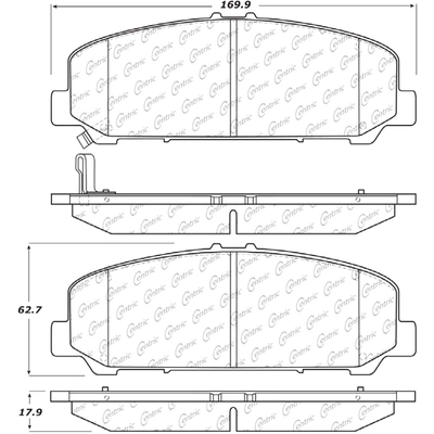 Front Super Premium Ceramic Pads by CENTRIC PARTS - 105.15090 pa9