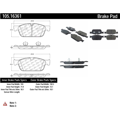 Front Super Premium Ceramic Pads by CENTRIC PARTS - 105.16361 pa3