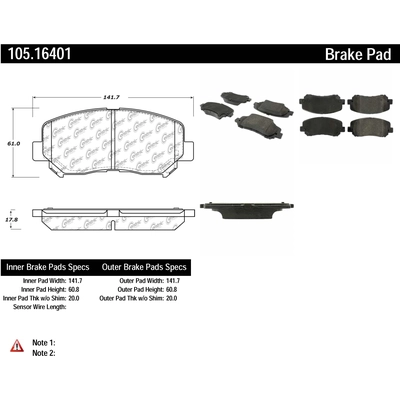 Front Super Premium Ceramic Pads by CENTRIC PARTS - 105.16401 pa4