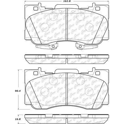 Front Super Premium Ceramic Pads by CENTRIC PARTS - 105.17840 pa10