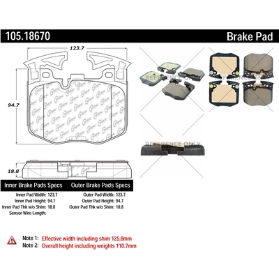 Front Super Premium Ceramic Pads by CENTRIC PARTS - 105.18670 pa2