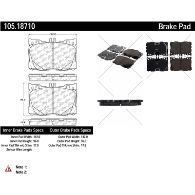 Front Super Premium Ceramic Pads by CENTRIC PARTS - 105.18710 pa2