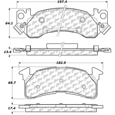 Front Super Premium Semi Metallic Pads by CENTRIC PARTS - 104.01530 pa3