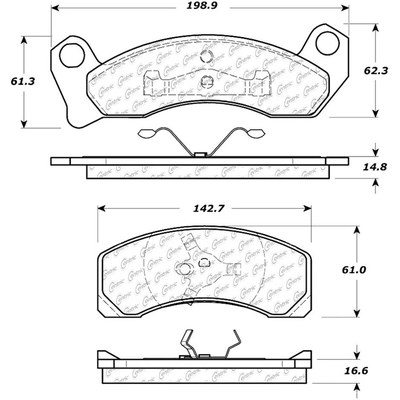 Plaquette avant semi-métalique de qualité supérieur by CENTRIC PARTS - 104.02000 pa14