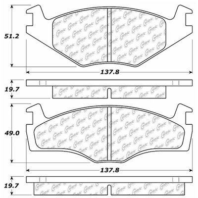 Front Super Premium Semi Metallic Pads by CENTRIC PARTS - 104.02800 pa6