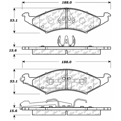 Plaquette avant semi-métalique de qualité supérieur by CENTRIC PARTS - 104.03240 pa5