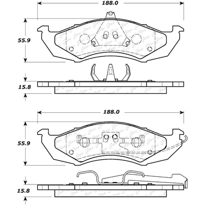 Front Super Premium Semi Metallic Pads by CENTRIC PARTS - 104.04170 pa2