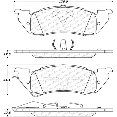 Front Super Premium Semi Metallic Pads by CENTRIC PARTS - 104.05290 pa10