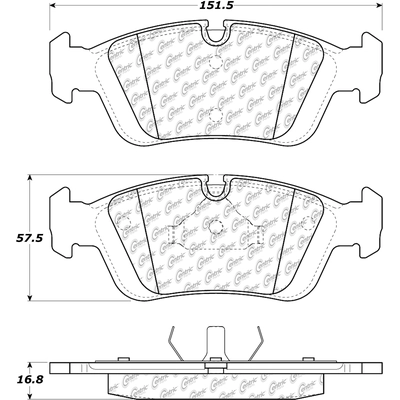 Plaquette avant semi-métalique de qualité supérieur by CENTRIC PARTS - 104.05581 pa3