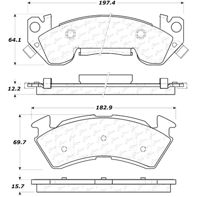 Front Super Premium Semi Metallic Pads by CENTRIC PARTS - 104.06140 pa11