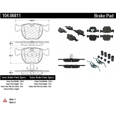 Front Super Premium Semi Metallic Pads by CENTRIC PARTS - 104.06811 pa1