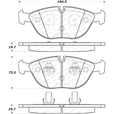 Front Super Premium Semi Metallic Pads by CENTRIC PARTS - 104.06820 pa13