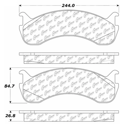 CENTRIC PARTS - 104.07861 - Front or Rear Disc Brake Pad Set pa7