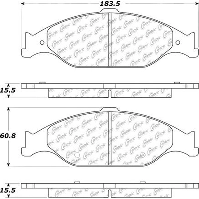 Front Super Premium Semi Metallic Pads by CENTRIC PARTS - 104.08040 pa3