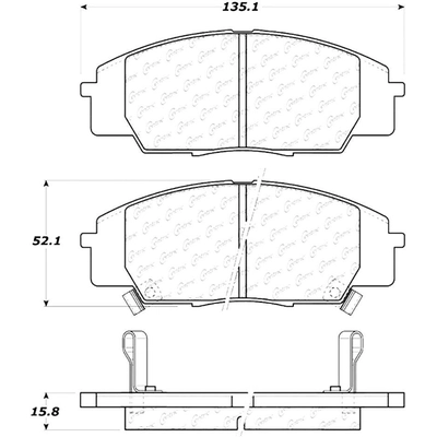 Front Super Premium Semi Metallic Pads by CENTRIC PARTS - 104.08290 pa9