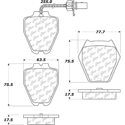 Plaquette avant semi-m�talique de qualit� sup�rieur by CENTRIC PARTS - 104.08390 pa2