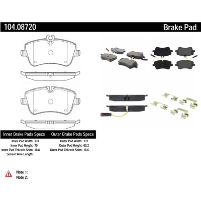 Front Super Premium Semi Metallic Pads by CENTRIC PARTS - 104.08720 pa2