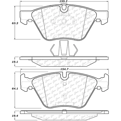 Plaquette avant semi-m�talique de qualit� sup�rieur by CENTRIC PARTS - 104.10610 pa9