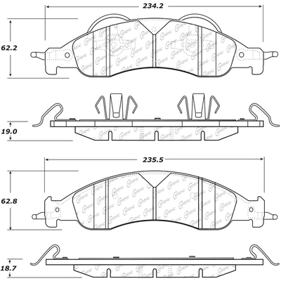 Front Super Premium Semi Metallic Pads by CENTRIC PARTS - 104.12780 pa8