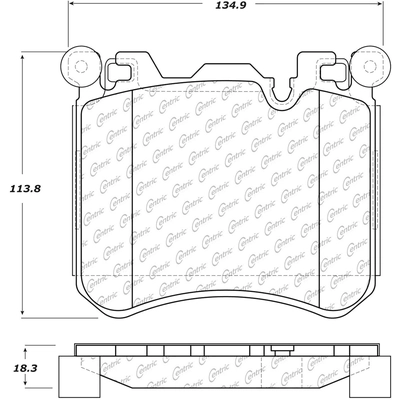 Plaquette avant semi-m�talique de qualit� sup�rieur by CENTRIC PARTS - 104.14290 pa7