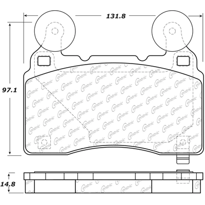 Front Super Premium Semi Metallic Pads by CENTRIC PARTS - 104.14740 pa9