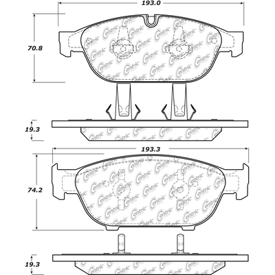 Front Super Premium Semi Metallic Pads by CENTRIC PARTS - 104.15490 pa5