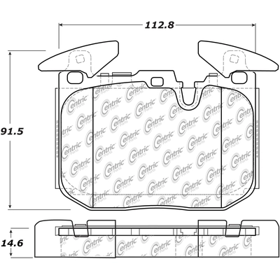 Front Super Premium Semi Metallic Pads by CENTRIC PARTS - 104.16091 pa2