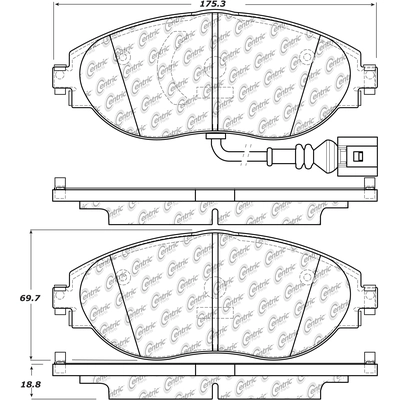 Plaquette avant semi-m�talique de qualit� sup�rieur by CENTRIC PARTS - 104.16330 pa4