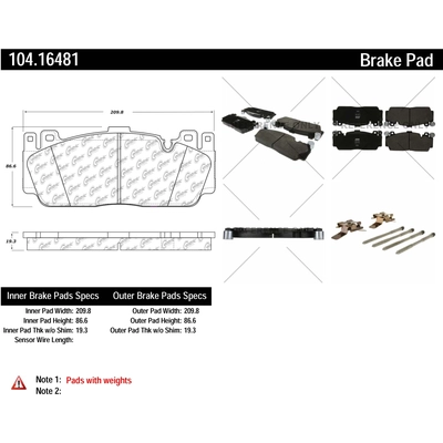 Front Super Premium Semi Metallic Pads by CENTRIC PARTS - 104.16481 pa3