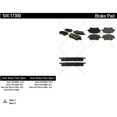 Front Super Premium Semi Metallic Pads by CENTRIC PARTS - 104.17300 pa3