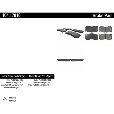 Front Super Premium Semi Metallic Pads by CENTRIC PARTS - 104.17810 pa3