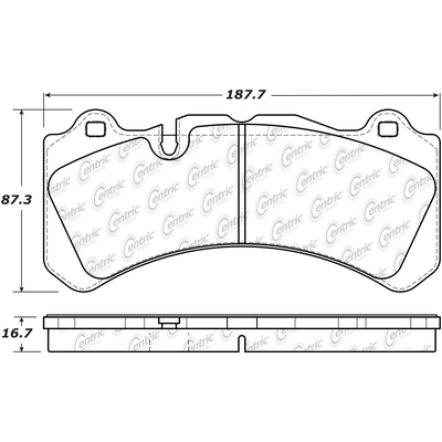 Front Super Premium Semi Metallic Pads by CENTRIC PARTS - 104.18350 pa2