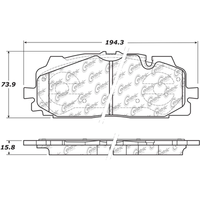 Front Super Premium Semi Metallic Pads by CENTRIC PARTS - 104.18940 pa2