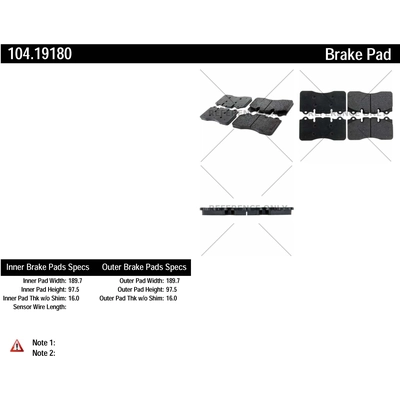 Front Super Premium Semi Metallic Pads by CENTRIC PARTS - 104.19180 pa2