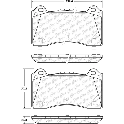 Front Super Premium Semi Metallic Pads by CENTRIC PARTS - 104.19770 pa2