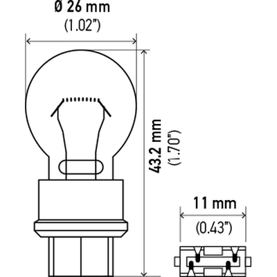 Front Turn Signal (Pack of 10) by HELLA - 3157NA pa1