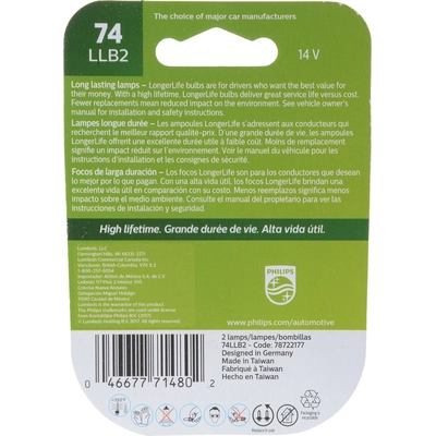 Front Turn Signal by PHILIPS - 74LLB2 pa1