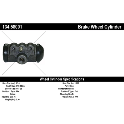 Front Wheel Cylinder by CENTRIC PARTS - 134.58001 pa2