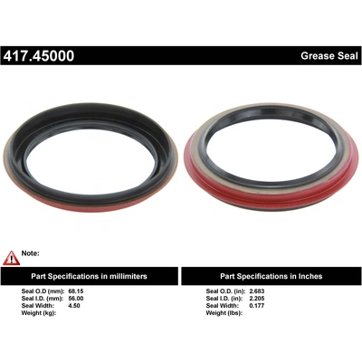 Front Wheel Seal by CENTRIC PARTS - 417.45000 pa3