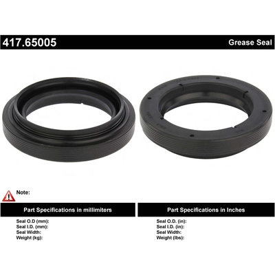 Front Wheel Seal by CENTRIC PARTS - 417.65005 pa1