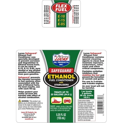 LUCAS OIL - 10670 - Safeguard Ethanol Fuel Conditioner With Stabilizers - 5.25 Ounce pa2