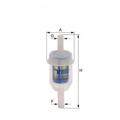 HENGST FILTER - H104WK - Fuel In-line filter pa1