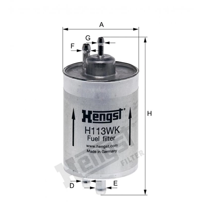 HENGST FILTER - H113WK - Fuel In-line filter pa1