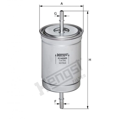 HENGST FILTER - H146WK - Fuel In-line filter pa1