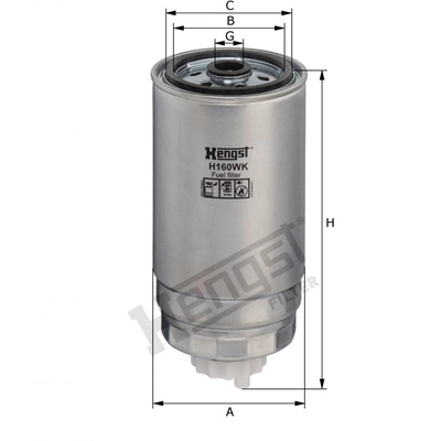 HENGST FILTER - H160WK - Fuel Spin-on filter pa1